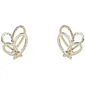 Go Dutch Label Oorhangers Crystal Heart Hoop Goud