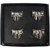Mars & More Servet Ring strik zilver 5x4,5cm (set of 4)