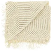 Unique living plaid palma dove white -130x160cm