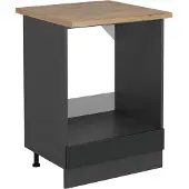Vicco R-Line Ovenombouwkast – 60 cm, WB Eik Antraciet landhuis