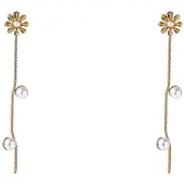 Go Dutch Label Oorknoppen Pearly Flower Goud