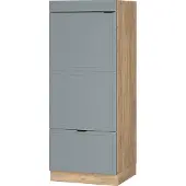 Vicco Hoge kast Fame-Line, Licht blauw-grijs/Goudkleurig Eiken, 60 cm