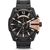 Diesel Analoog horloge 'Mega Chief' oudroze / zwart