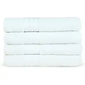 Good Morning Badstof Handdoek 100% Katoen 50x100cm - white - Set van 4