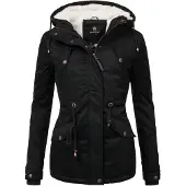 MARIKOO Winterparka 'Manolya' zwart