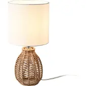 Lux.pro Tafellamp Alfreton bureaulamp 36 cm E14 beige chroom wit