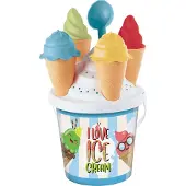 MONDO speelgoed emmerset ijsjes - strandset met zandvormen 11-delig.