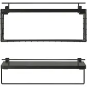 En.casa Wandplank Vik set van 2 zwart []
