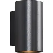 QAZQA Moderne wandlamp gunmetal rond 2-lichts GU10 50mm - Sandy