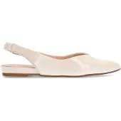 Manfield Off white glanzende leren slingbacks | Maat 37