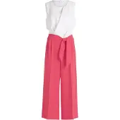 Betty & Co Jumpsuit pink / wit