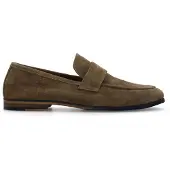 Manfield Taupe suéde loafers | Maat 43
