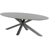 Hartman Tuintafel Xander Oval Zwart 220 x 120 cm