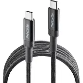 NGS KNOT 65W-3, 3 meter, USB-C, USB-C, USB 2.0, 0,48 Gbit/s, zwart