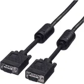 Roline SVGA kabel HD15 M/M met ferrietkern, 15 m