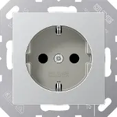JUNG A1520KIAL Wandcontactdoos Inzetstuk 1-voudig Aluminium 1 stuk(s)