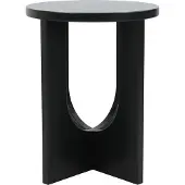 En.casa Bijzettafel Kysdajore rond 50x40 cm zwart []