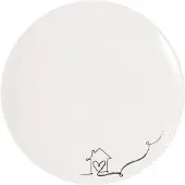 Villeroy & Boch 6x Villeroy & Boch Verklaring, Bord, Wit
