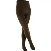 Falke Family dun eenkleurig katoen panty kinderen bruin - maat 152-164