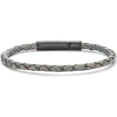 Frank 1967 bracelet blue braided leather 23cm ipb