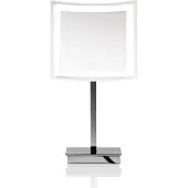DECOR WALTHER BS 83 touch LED tafelspiegel hoekig Touch, dimbaar, chroom / zilver, Slaapkamer, metaal, Modern