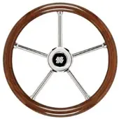 Ultraflex Stuurwiel mahonie/RVS - V30 - 350 mm