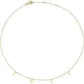 Jackie 14K Gold L.O.V.E ketting van 14 karaat geelgoud