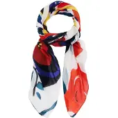 Desigual Sjaal blauw / geel / oranjerood / offwhite