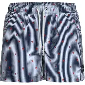 Jack & Jones Zwemshorts 'JPSTMaui' navy / rood / wit
