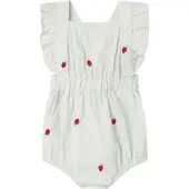Name it BABY romper NBFDERILLA wit/rood Meisjes Katoen Ronde hals Logo - maat 68