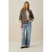 Sissy-Boy Bruine Padded Jack Met Leopard Print | Maat: XS-S