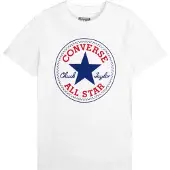 Converse Shirt 'Chuck' blauw / watermeloen rood / offwhite