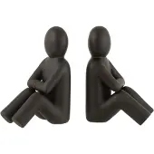 J-Line Set 2 bookend p'tit maurice poly black