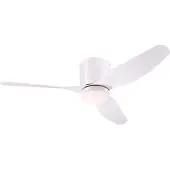 WESTINGHOUSE LED plafondventilator Carla, stil, 117 cm, wit dimbaar, wit / opaal, Woon-/ Eetkamer, Kunststof, Modern