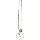 Heaven Eleven KIDS - Meisjes - ketting - ballchain - rvs - peace - bone