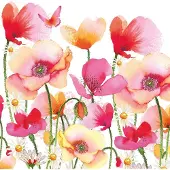 Ppd Lunch servetten - Aquarell Poppies & Daisies