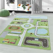 Muratap Play vloerkleed kinderkamer verkeer laagpolig 100x150 cm