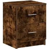 vidaXL Nachtkastje met 2 lades 40x36x50 cm gerookt eikenkleurig