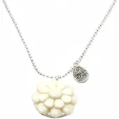 Heaven Eleven KIDS - Meisjes - ketting - ballchain - rvs - bloem - bone