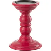 J-Line Kandelaar halter mangohout fuschia
