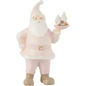 J-Line Kerstman cake resine wit/roze