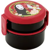 Skater Ghibli - Spirited Away: De reis van Chihiro - Lunchbox met Twee Lagen in Ronde vorm Zonder Gezicht Donkerrood