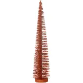 J-Line Kerstboom decoratief glitter plastiek koper medium