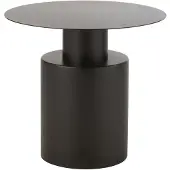 J-Line Bijzettafel rond metaal zwart