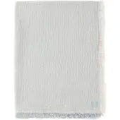 Jollein Deken Ledikant 120x120cm - Fringe Stripe Sea Green/Ivory - GOTS