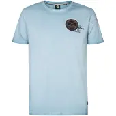 Petrol Industries Shirt 'Ponce' lichtblauw / taupe / wijnrood / zwart