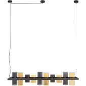 AnLi Style Hanglamp 10L cylinder mixed glass (G9) (Zwart, 130x150x20cm)