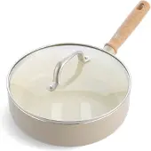 GreenChef Hapjespan Nordics Met Keramische Antikleeflaag met deksel 24 cm