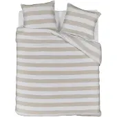 Rivièra Maison Dekbedovertrek Striped Zand Mousseline-200 x 200 / 220 cm | 2-Persoons