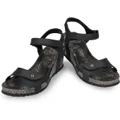 Panama jack Sandaal 'Sandalette Damen Julia Basics B1 Echtleder in schwarz' zwart